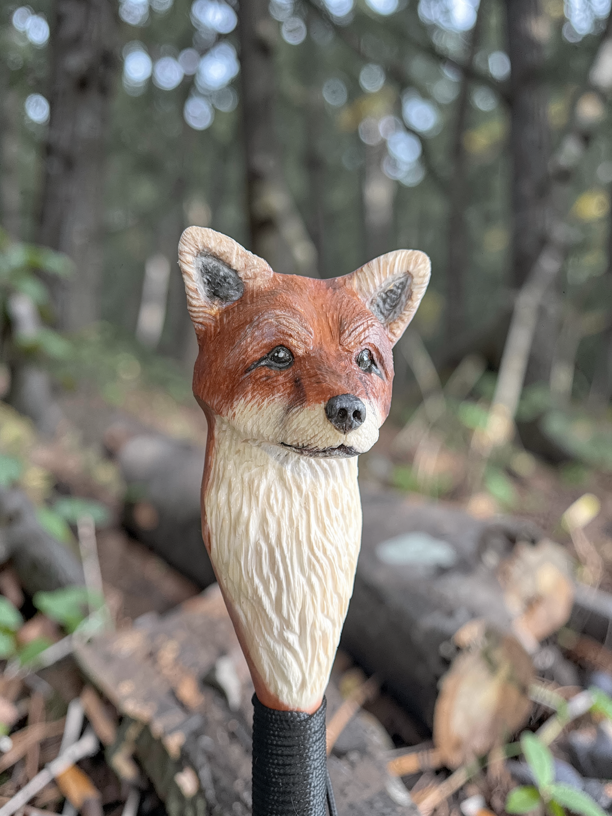 Red fox walking stick